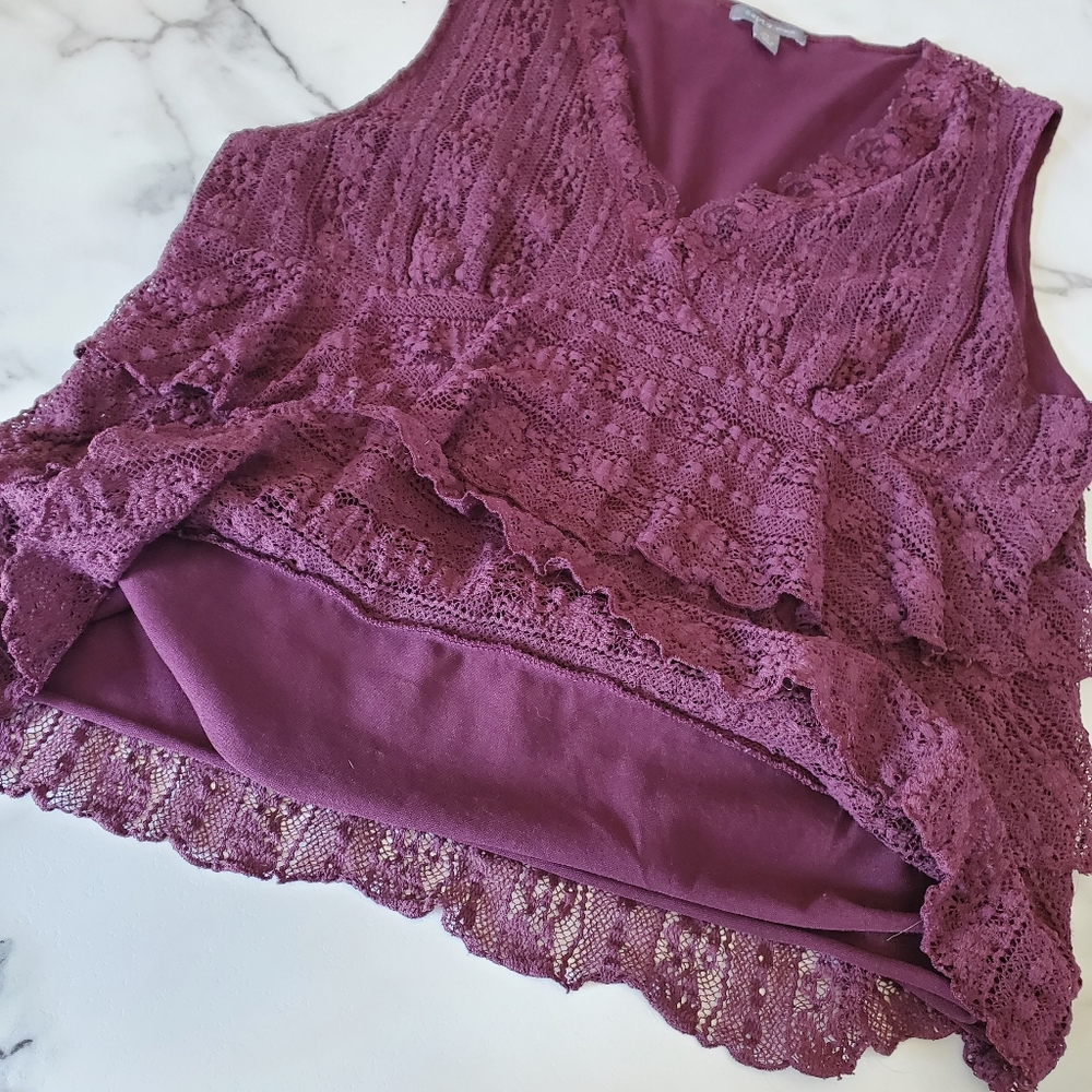 Apt 9 Ruffled Lace Tank Top size XL - Picture 4 of 15